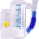 Incentive Spirometer Adult, Flutter Breathing Exercise Device for Lungs, Deep Breathing Trainer for Adults  5000ml Volume Measurement with Flow Rate Indicator