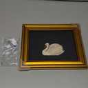 HUARCEY Gold Framed Vintage Wall Art for Living Room, Grace Swan Art Painting Pictures Rustic Animal Bathroom Prints Farmhouse Wall Decor Mother's Day Gifts for Mom Canvas Swan Shelf Decor for Bedroom (10"L x 8"W, Zwaan)