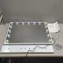 Vanity Mirror with Lights 15LED Bulbs 3 Lighting Modes Lighted Makeup Mirror for Desk or Wall-Mount Hollywood Vanity Mirror with USB Charger Port and 10X Magnification (22"x18")