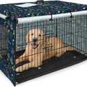 Bienbee Dog Crate Cover, 30 inches Windproof Crate Covers for Dog Cages Breathable Dog Kennel Cover Double Sided Zipper Dog Cage Cover for Wire Dog Cage Indoor Outdoor Protection (Flowering Branch)
