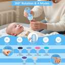 Baby Nail File Electric, 4-in-1 Battery Powered Baby Nail Trimmer Electric with Storage Case & Night Light for Newborn to Toddler, Nail Clipper/Scissor Nail Care Set for Toenails and Fingernails