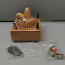 Vintage Rotating Music Box Hand Crank Wooden Carousel for Women Intricate Carvings Charming Tunes