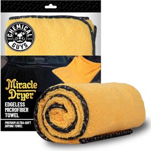 MIC721 Miracle Dryer Microfiber Drying Towel, (Great for Cars, Trucks, SUVs, RVs, Motorcycles & More), Yellow (36" x 25")