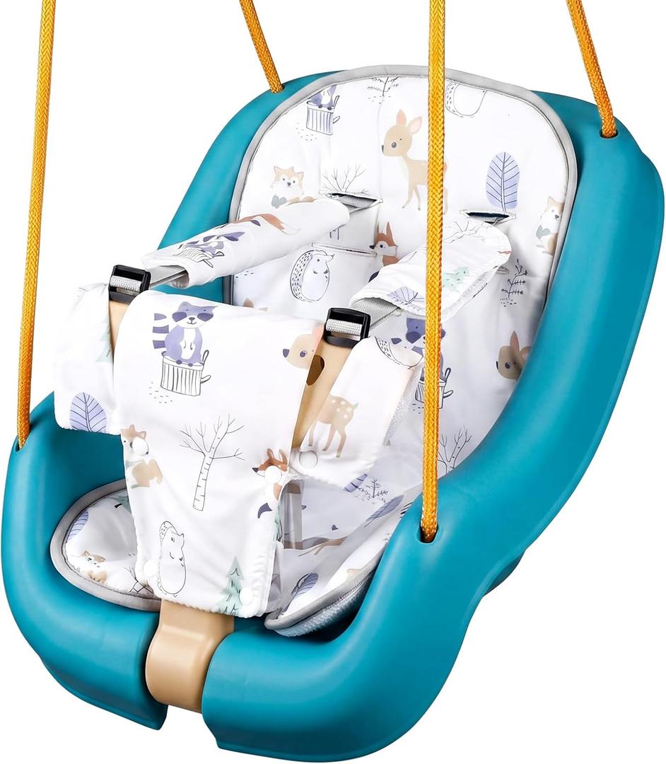 Jenaai Toddler Swing Cushion Baby Swings Outdoor Seat Insert Pad Compatible with Swings for Toddlers Age 1-3 Detachable Machine and Washable(Not Included Swing)(Jungle Animals)