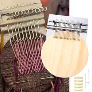 Darning Mini Loom Machine, Speedweave Darning Loom Quickly Mini Mending Convenient Darning Loom for Mending Jeans Socks Clothes Loom Machine Makes Beautiful Stitching Diy Weaving Arts (21 Hooks)