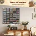 115-Slot Cassette Tape Storage Organizer Rack, Wall Mount Cassette Tape Holder, Audio Cassettes Display Shelf, Ideal Gift for Cassette Collectors