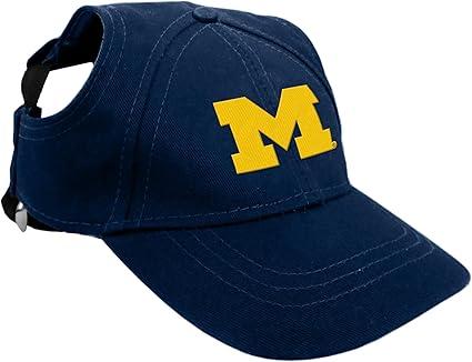 Littlearth NCAA Michigan Wolverines Pet Baseball Hat, Team Color, X-Small