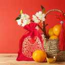 Winlyn 32 Pcs Chinese Lucky Bags Red Fu Good Luck Bags Decoration for Asian Vietnamese Tet Wealth Health Success Chinese Lunar New Year 2026 Year of the Horse Decor