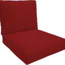 Eddie Bauer Cushion, 24" X 26" X 5", Canvas Jockey Red Set of 4