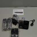 Panasonic Cordless Phone with Answering Machine, Advanced Call Block, Bilingual Caller ID and High-Contrast Display, Expandable System with 2 Handset Cordless Telephones - KX-TGD832M (Metallic Black)