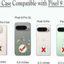 Unov Case Compatible with Pixel 9 Pro XL Case Clear with Design Soft TPU Shock Absorption Slim Embossed Pattern Protective Back Cover (Flower Bouquet)