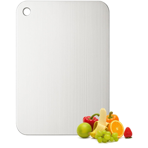 Titanium Cutting Board, 100% Pure Titanium Chopping Board for Kitchen, Hygiene & Durability Double Sided Cutting Board, Non-toxic Chopping Board, Dishwasher Safe (11.8“ x 7.9”)