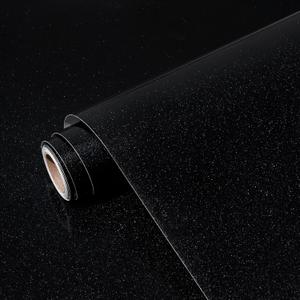 Black Glossy Contact Paper for Countertops 23.6"x118" Glossy Colorful Shiny Peel and Stick Wallpaper Waterproof Self Adhesive DIY Wall Paper for Kitchen Cabinet Table
