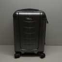 Traveler's Choice Polycarbonate Hardside Expandable Spinner Luggage, 21 Inch, Black 