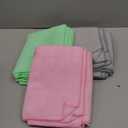 Amazon Basics Microfiber Cleaning Cloths, Ultra-Soft and Highly Absorbent, Streak-Free, Lint-Free, Scratch-Free, Washable, for Car Detailing and Glass Cleaning, 16" x 12", Green/Gray/Pink, 24-Pack