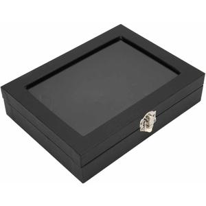 Small Pin Display Case, Dust Proof Pin Collection Display Storage Organizer Box for Military Medal Jewelry Brooch Collection (Not Include Accessories) (S)