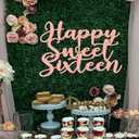 Sixteen Happy Birthday Sign for Backdrop,Happy 16th Birthday Wall Decor,Sweet Sixteen Birthday Decorations for Girls 16th Birthday Sign Photo Booth Props Decor