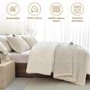 Sanracie Cotton Oversized King Bedspread(120"x120"),Wheat Waffle Weave Quilt Set 3Pcs Soft Lightweight Farmhouse Oversized King Quilt Bedding Set,Luxury Bedding Coverlet for All Seasons