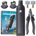 Dog Nail Grinder Quiet Dog Nail File Pet Toenail Grinder for Dogs Quiet Cat Electric Drill Trimmer for Large Dogs Small Medium Pet Electric Trimmer Drill for Dogs with Guard (Grey)