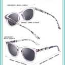 LianSan Bifocal Reading Sunglasses for Women Stylish UV Protection Sun Readers with Spring Hinge Top Clear Eyeglasses