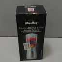 Mueller Smoothie Blender for Smoothies - Personal Blender for Shakes, Frozen Drinks, Baby Food & More, 15oz Travel Cup and Lid, Durable Stainless Steel Blades for Powerful Blending Performance (Turquoise)