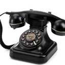 Peohud Retro Landline Telephone, Classic Corded Desk Phone, Vintage Old Fashioned Dial Button Phone with Redial Function for Home Office