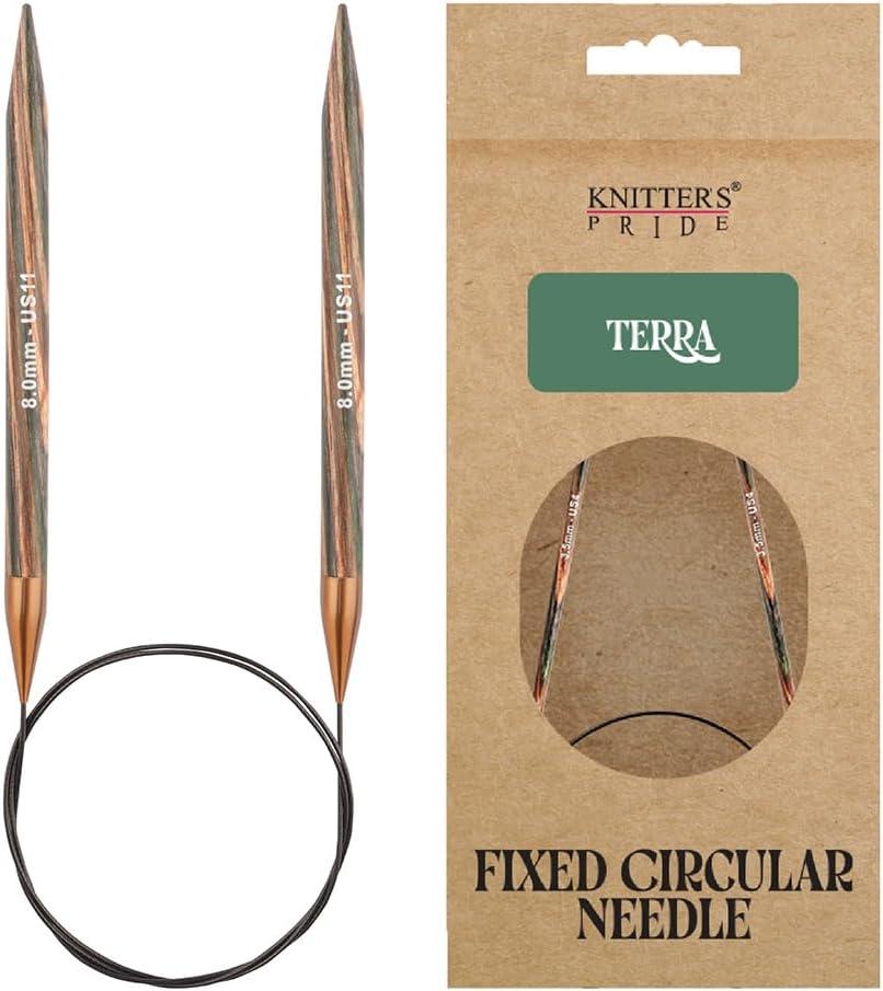 Knitters Pride Terra Fixed Circular Needles 24"" (60cm)  US Size 11 (8mm)