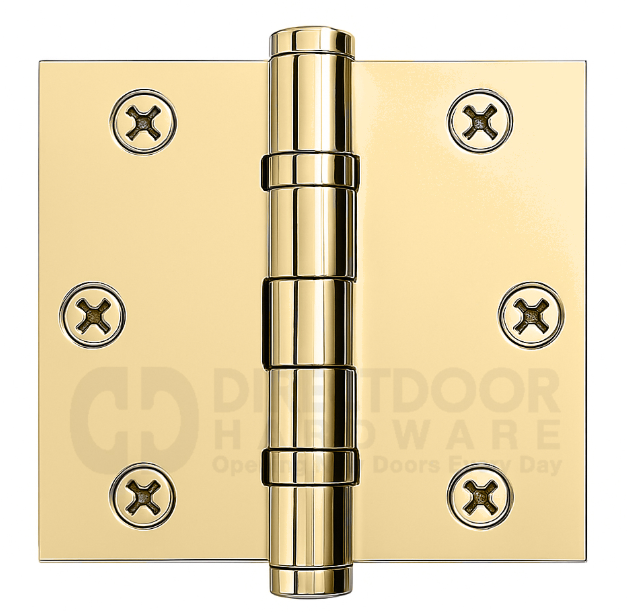 3.5 Inch x 3.5 Inch Door Hinges with Square Corners, Heavy Duty Ball Bearing Door Hinges