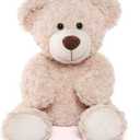 Tezituor Brown Beige Teddy Bear Stuffed Animal - 24 inches Teddy Bear Plush Toy for Boys and Girls