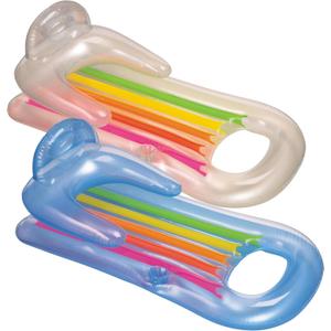 Intex 58802EP Inflatable King Kool Swimming Pool Lounge Raft in Blue or Grey -2 Pack