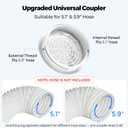 Portable AC Window Seal Kit (No Hose) with Rain Cover - 4 Adjustable Panels 17" to 61", Fits LG Whynter Haier 99% Portable Air Conditioners, Airtight Sliding Window Vent Seal, Replacement Window Kit
