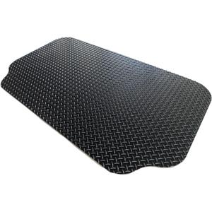 Under The Grill Protective Deck and Patio Mat for BBQ Grills, Gas Grills, Charcoal Grills, Turkey Fryers and Pellet Smokers, 36" x 63", Black Diamond Plate, 8D-075-36C-5.3