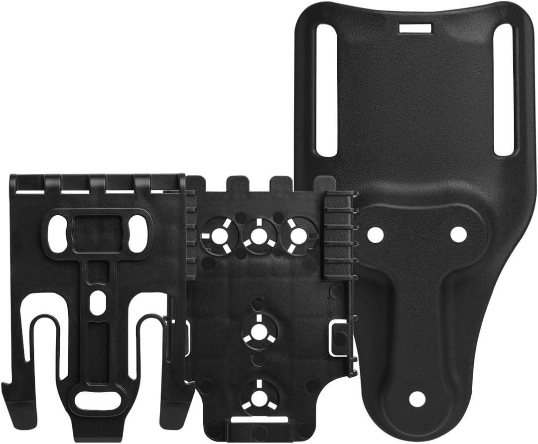 QLS Quick Locking System Kit Included QLS Fork and Receiver Plate with Mid-Ride UBL Universal Belt Loop for Duty Belt Holster