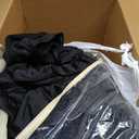 60ftx12ft Wrinkle Free Black Backdrop Curtain, 12 Panels 12FT Height Black Drapes for Wedding, Silky Polyester Photo Back Drop Cloth Draping for Birthday Party Photography Background