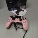 Kujian Wireless Controller for PS4 with RGB LED Modes, Gaming Remote with USB-C Charge Cable/ Dual Shock/ 6-Axis Gyro/ 3.5mm Audio Jack/ Speaker, Gaming Controller for Playstation 4/ PS3 (Pink)