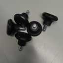 Bell Glides Replacement Office Chair or Stool Swivel Caster Wheels to Fixed Stationary Castors, Low Profile Bell Glides with Soft Rubber Bottom Instead of Self Felt Pads, Chair Feet Wheel Stopper