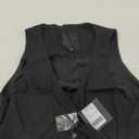 Women's Linen V Neck Vest Top Sleeveless Button Down Fully Lined Solid Going Out Crop Tops, Size M