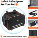 Motorcycle Dog Carrier, Expandable Airline Approved Pet Carrier with Stable Frame, Collapsible Soft-Sided Travel Puppy Shoulder Bag for Small Cats and Dogs Under 17 lbs