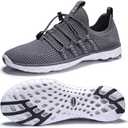 DLGJPA Men's Lightweight Quick Drying Aqua Water Shoes Athletic Sport Walking Shoes (14, 19009darkgray)