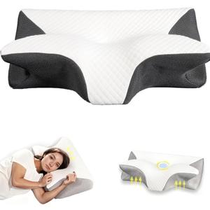 Neckhaven Pillow, Cervical Neck Pillow, Dreamers Relief Pillow for Pain Relief & Sleeping, Ergonomic Contour for Side Sleepers, Necks and Shoulder Support (Black)