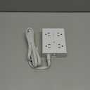 Surge Protector Power Strip, 6 Ft Flat Plug Extension Cord with 8 Outlets 4 USB Ports (2 USB C), 1080J Multi Plug Outlet Extender, Wall Mount Desk USB Charging Station for Home Office Dorm Essentials (White)