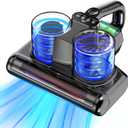 Mattress Vacuum Cleaner Cordless Bed Vacuum with 16Kpa Suction 253.7nm UV-C Light, Ultrasonic Technology, HEPA Filtration, Built-in 4*2500 mAh Battery, High/Low Dual Modes, Replacement Filter Included