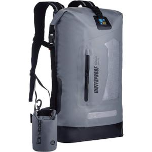 IDRYBAG Waterproof Backpack for Men 20L/30L/40L, Floating Dry Bag Kayak, Dry Backpack Hiking (Gray)