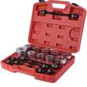 WINTOOLS 27 Pcs Universal Press & Pull Sleeve Kit Bush Bearing Removal Insertion Tool Set