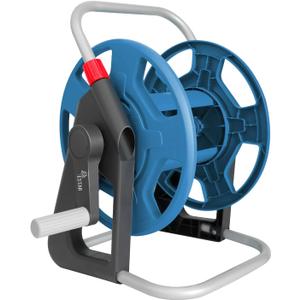 Garden Water Hose Reel Cart,Holds 50-80 Ft of 5/8 Inch Hose, Portable Hose Pipe Holder for Outside (Blue 2)