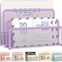 SUPEASY Mail Organizer for Desk, Mesh Metal Mail Holder Countertop with 3-Slot, Letter Sorter File Holder, Office Envelope Organizer for Mails (Purple)
