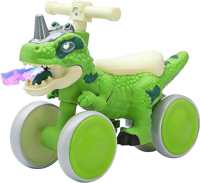 NMM Baby Balance Bike, Dinosaur Ride On Toys for Toddlers 1-3, Green
Light Up Eyes, EVA Tires, Music, Mist Spray, Sturdy Frame, Easy Assembly, First Birthday Gifts for 1 Year Old Boys Girls