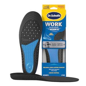 Work All-Day Superior Comfort Insoles (with) Massaging Gel, Women, 1 Pair, Trim to Fit