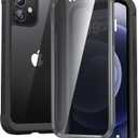 Diaclara Designed for iPhone 12/12 Pro Case, Full Body Rugged with Built-in Touch Sensitive Anti-Scratch Privacy Screen Protector, Soft TPU Bumper Case for iPhone 12/12 Pro 6.1" (Black)