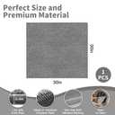 1PC Stair Treads Non-Slip Washable Peel and Stick Stair Treads for Wooden Steps Indoor Reusable Stair Carpet Treads Adhesive Stair-Runner Rugs for Kids and Dogs Elder30"x30" Gray